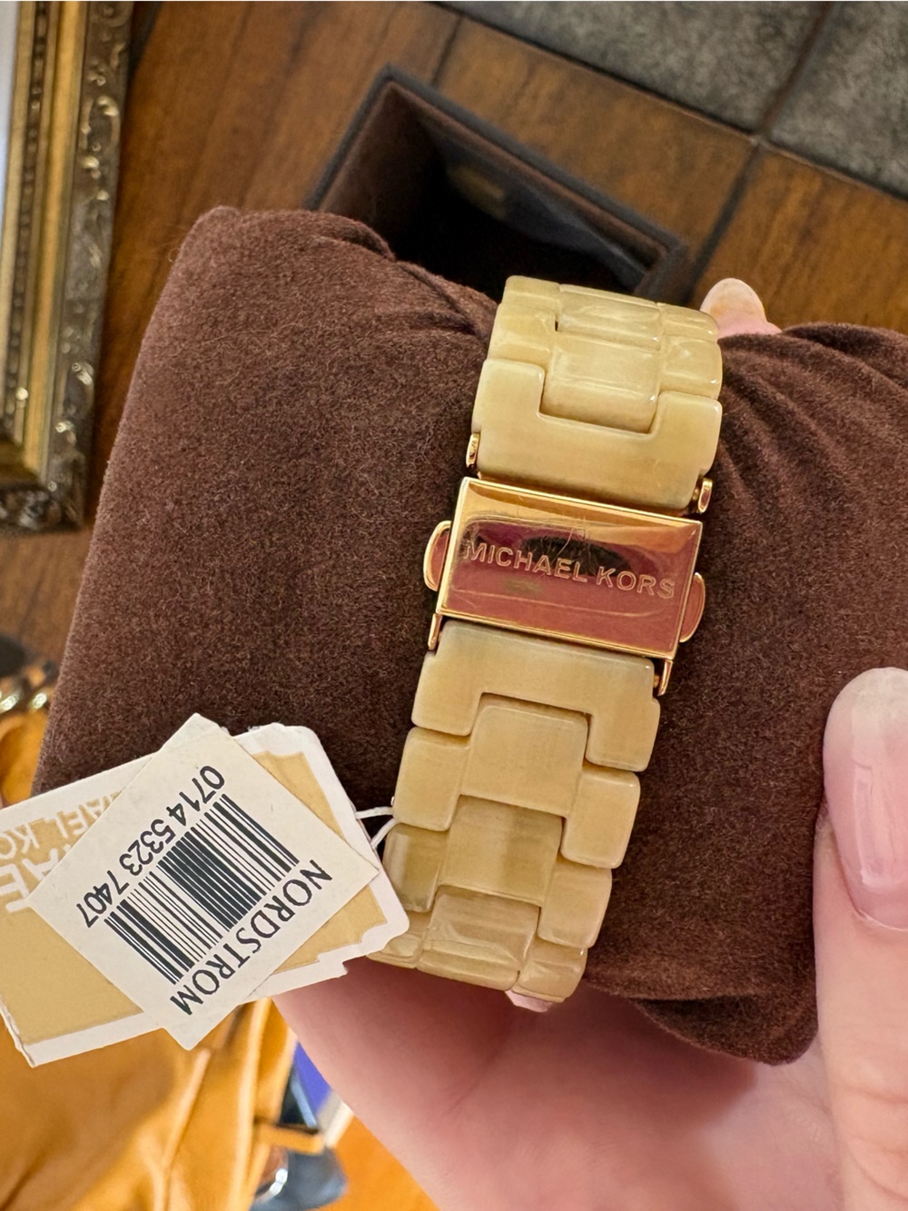 Michael Kors Gold-Tone Rose Dial Chronograph Watch - Picture 5 of 8